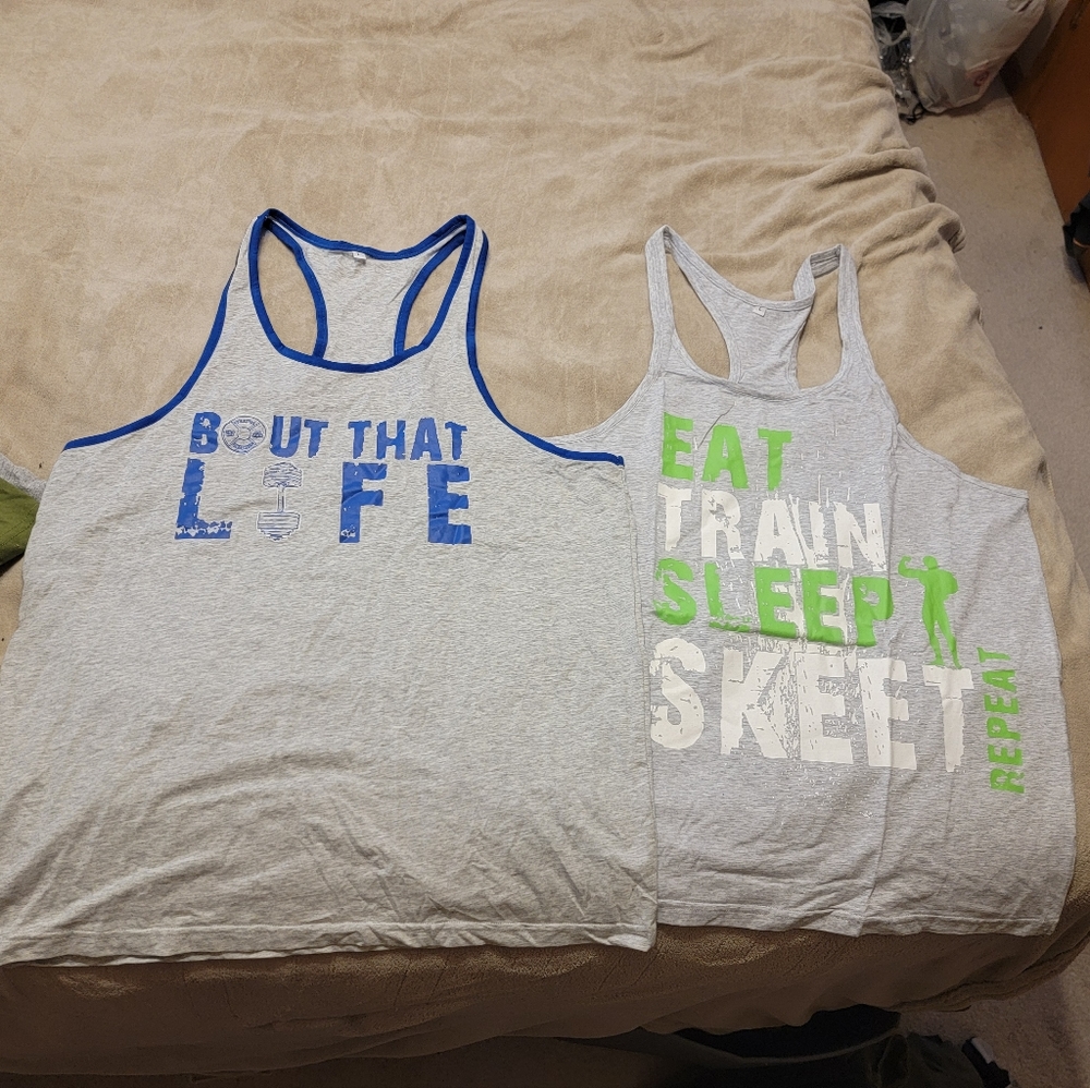 NWOT Men's Grapic Muscle Tanks 2 pack